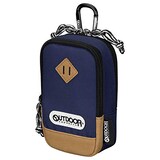  OUTDOOR PRODUCTS(アウトドアプロダクツ) カメラケース カメラポーチ06 ネイビー コンパクトカメラとスマートフォンを同時に収納 ダブルファスナー ベルクロ カラビナ付き 撥水生地使用 2ODCP06NV