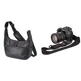  【セット買い】 HAKUBA カメラバッグ プラスシェル アーバンライト 02 ショルダー M ブラック 2SP-UL02SBMBK + 速写ストラップ ルフトデザイン スピードストラップ38 ブラック KST-62SS38BK