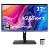  ASUS 27インチ クリエイター向けモニター ProArt PA27UCX-K (3年間無輝点交換保証/IPS/4K HDR/Calman Ready/Mini LED/1000 nits/Dolby Vision/HLG/576ゾーン/色差ΔE < 1/DCI-P3 97%/Adobe RGB99.5%/Rec.709/USB type-C/遮光フード付属)
