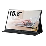  グリーンハウス 15.8型モバイルモニター スピーカー付 フルHD/薄型/広視野角/ブルーライトカット/ミニHDMI/USB-TypeC給電 GH-ELCU16B-BK