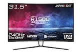  JAPANNEXT 31.5インチ 曲面 Full HD(1920 x 1080) 240Hz 液晶モニター JN-315VCG240FHDR-A HDMI DP