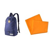  【セット買い】 OUTDOOR PRODUCTS(アウトドアプロダクツ) カメラバッグ カメラデイパック03 ネイビー 2ODCDP03NV + KA-37 シリコンクロス M (オレンジ)