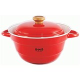  ゆでる・煮る・蒸す・揚げるの万能多機能鍋オールインワン27ｃｍ（5.4Ｌ）スノコ付 レッドBMP-27FW・Y