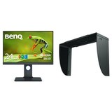  BenQ カラーマネジメントモニター ディスプレイ SW240 (24.1型/1920×1200/IPS/16:10/AdobeRGB 99%/DCI-P3 95%/キャリブレーション対応) ＋SW240対応遮光フード SH240セット