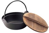  池永鉄工(Ikenaga Iron Works) いろり鍋 鉄鍋 16cm 木蓋付き 1人用 S鉄鍋