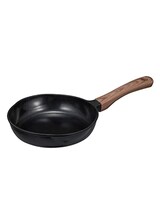  シービージャパン フライパン IH対応 セラミック加工 木調ハンドル 両口 ブラック 18cm ミニフライパン MC copan