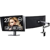 Dell 4K カラーマネジメントモニター 27インチ UP2720Q(3年間無輝点交換付/AdobeRGB 100%/IPS/内蔵キャリブレーション/フード付/Thunderbolt,DP,HDMIx2) & エルゴトロン LX デスクマウント モニターアーム 45-241-026 セット