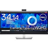  Dell C3422WE 34.14インチ 曲面 ビデオ会議 モニター ディスプレイ (3年間無輝点交換保証/WQHD/IPS 非光沢 3800R曲面/USB-C DisplayPort HDMI/sRGB 99%/高さ 傾き調整/LANポート(RJ45)/ドック搭載/IRカメラ マイク スピーカー) Teams認定 顔認証 収納可能カメラ