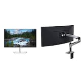  Dell モニター 27インチ U2722D(3年間無輝点交換/Rec.709 100%/フレームレス/QHD/IPS非光沢/DP,HDMI/高さ調整/回転) & エルゴトロン LX デスクマウント モニターアーム 45-241-026 セット