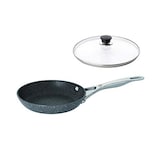  Ballarini バッラリーニ 「ローマ フライパン 20cm」 ガス火専用 グラニチウム 5層コーティング 75001-794 ガラス蓋付き