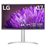  LG モニター ディスプレイ 27BP85UN-W 27インチ/4K/DisplayHDR400/IPSアンチグレア/USB Type-C、DisplayPort、HDMI×2/スピーカー搭載/FreeSync/高さ調整､チルト、ピボット /3年安心・無輝点保証