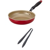  【セット買い】フライパン ガス火専用 26cm レッド 1年保証付き evercook (エバークック) + サンクラフト ナイロン トング GF-05B
