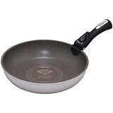  アイリスオーヤマ IH 対応 フライパン 28cm ダイヤモンドコートパン ホワイト マーブル 取っ手の取れる KITCHEN CHEF ISN-F28 + マルチハンドル 専用取っ手 ブラック CQP-H3