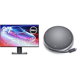  【セット買い】Dell 4Kモニター 27インチ U2720QM(3年間無輝点交換付/広視野角/HDR/IPS非光沢/フリッカーフリー/USB Type-C,DP,HDMI/高さ調整/回転)+Dell モバイル アダプター スピーカーフォン MH3021Pセット