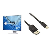  【セット買い】 EIZO FlexScan 27.0インチ ディスプレイモニター (4K UHD/IPSパネル/ノングレア/ホワイト/USB Type-C搭載/5 無輝点保証) EV2785-WT & Monitor Cable PM200