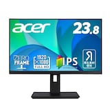  Acer モニター Vero BR247Ybmiprx 23.8インチ IPS 非光沢 フルHD 75Hz 4ms(GTG)Adaptive-Sync EPEAT Silver取得 VESAマウント対応 スピーカー内蔵 高さ調整 ピボット スイベル チルト スピーカー搭載 フリッカーレス ブルーライト軽減 フレームレスデザイン