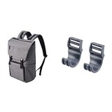  [ハクバ] 【セット買い】 HAKUBA カメラリュック プラスシェル シティ04 フラップバックパックグレー SP-CT04-FBPGY + 首の負担がZEROフック グレー KH-STHGY