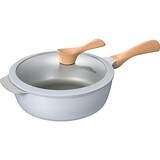  和平フレイズ 煮物・茹で物にも使える フライパン 24cm ライトブルー IH・ガス対応 オリジナルレシピ付 ぱんでぱん MB-1770