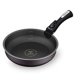  アイリスオーヤマ フライパン 20cm 単品 PDCI-S20 マルベリーパープル ディープラスシリーズ + マルチハンドル 専用取っ手 ブラック CQP-H3