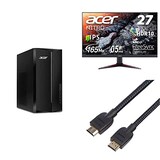  Acer デスクトップパソコン AspireTC TC-1760-H58Y/166SA + フルHD 27型ワイド 165hzゲーミングモニター VG270Sbmiipfx + 1.8mHDMIケーブル