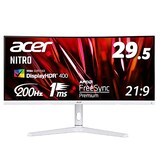  日本エイサー Acer ゲーミングモニター Nitro XZ306CXwmiiiphx 29.5インチ VA 非光沢 湾曲1500R UWFHD ウルトラワイド 1ms(VRB)200Hz(HDMI 180Hz) AMD FreeSync Premium スピーカー搭載 VESA DisplayHDR 400 広い視野角178° VESAマウント対応 高さ調整 ピボット スイベル チルト