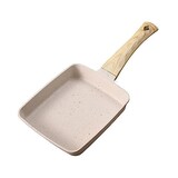  卵焼き器 フライパン 18*15cm IH対応オール熱源対応 玉子焼き器 お弁当用 離乳食 エッグパン 手入れ簡単 握りやすい 焦げ付きにくい 高熱効率 耐久性 軽量 安心安全 食器洗機対応 朝食パン パンケーキ 焼きおにぎり グレージュ (ベージュ)