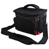  FOSOTO 大型 一眼レフカメラバッグ ショルダー カメラケース ナイロン製 (Red, X-Large)