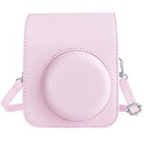  Easy Hood 富士フィルム FUJIFILM チェキ Instax Mini 12 インスタントカメラ用 PUレザー保護ケース Polaroid Mini 12用カメラケース スナップで開閉 着脱可能な保護スリーブ 調節可能なショルダーストラップ付き ピンク