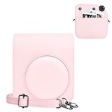  kinokoo instax mini 12 ケース、Fujifilm チェキ INSTAX mini 12 カメラケース チェキケース マグネットで開け ショルダーストラップ付(Pink)