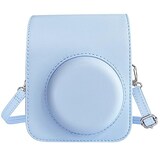  Easy Hood 富士フイルムチェキinstax mini 12インスタントカメラ用 カメラケースInstax Mini 12 Polaroid Mini 12 CAMERA CASE bag PUレザー カメラバック チェキカメラ ケース ストラップ付き ブルー