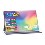 Intehill モバイルモニター 4k 13.4 インチ IGZOスクリーン 黄金比16:10、3840x2400で 超軽量、超薄型 ミニPC・ノートPC用ハイエンドポータブルモニター U13NA
