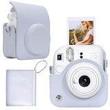  【Aenllosi 専用収納ケース】互換品 FUJIFILM チェキ instax mini 12 / 11 インスタントカメラ INS MINI 12 ショルダーストラップ付き クレイホワイト（ケースのみ）