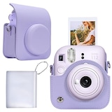  【Aenllosi 専用収納ケース】互換品 FUJIFILM チェキ instax mini 12 / 11 インスタントカメラ INS MINI 12 ショルダーストラップ付き ライラックパープル（ケースのみ）