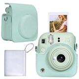  【Aenllosi 専用収納ケース】互換品 FUJIFILM チェキ instax mini 12 / 11 インスタントカメラ INS MINI 12 ショルダーストラップ付き ミントグリーン（ケースのみ）