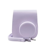  kinokoo チェキケース,Fujifilmチェキinstax mini11/mini 8/mini8+/mini9ケース instax mini11/mini 9/mini8/mini8+カメラケース チェキ保護ケース ショルダーストラップ付き（ライラックパープル）