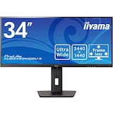 マウスコンピューター iiyama モニター ディスプレイ 34インチ ウルトラワイド UWQHD 3440×1440 IPS方式 高さ調整 角度調整 HDMI DisplayPort USB3.0×2 全ケーブル付 3年保証 国内サポート XUB3493WQSU-B5