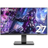  KOORUI モニター 27インチ ディスプレイ IPS非光沢 フルHD PCモニター(75hz/5ms/HDMI VGA/75mm*75mm VESA対応/広い視野角178°) スピーカー非搭載