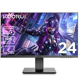  KOORUI モニター 23.8 インチ IPS フルHD 75Hz PCモニター VESA対応 端子搭載 HDMI VGA 目疲れに優しい広い視野角178° スピーカー非搭載)
