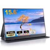  【2025新型】モバイルモニター 15.6インチ モバイルディスプレイ ポータブルモニタ ゲームモニタ ー スイッチ用モニター 1920x1080P FHD 持ち運び 高輝度400Nits 非光沢IPSパネル 100%広色域 HDRモード対応 Type-C/mini HDMI端子 PC/Switch/PS4/MAC/スマホなど対応 リモートワーク