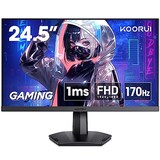  KOORUI ゲーミングモニター 24.5インチ (180Hz/1ms/フルHD/VAパネル/Adaptive Sync対応/傾き調節/HDMI X2/DisplayPort/VESA) 25E3A