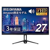  【Amazon.co.jp限定】アイリスオーヤマ モニター 27インチ(メーカー3年保証) スピーカー内蔵 VAパネル HDMI×1 VGA×1 DC IN×1 AUDIO OUT×1 角度調整可能 ブルーライト軽減 フレームレス DT-FF273S-B