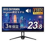  【Amazon.co.jp限定】アイリスオーヤマ モニター 24インチ(メーカー3年保証) スピーカー内蔵 VAパネル HDMI×1 VGA×1 DC IN×1 AUDIO OUT×1 角度調整可能 ブルーライト軽減 フレームレス DT-FF233S-B