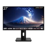  JAPANNEXT 27インチ モニター 4K UHD 3840x2160解像度 IPS ディスプレイ (KVM/HDMI/USB-C 給電 (65W) / DisplayPort/スピーカー内蔵/高さ調節/回転(ピボット)機能/VESA対応/ブルーライトカット) JN-27IPS4FLUHDR-C65W-HSP