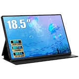  モバイルモニター 18.5インチ モバイルディスプレイ【2023年 全面進化】IPS液晶パネル スイッチ用モニター USB Type-C/Mini HDMI 1080Ｐ/非光沢/内蔵スピーカー/保護カバーやスタンド付/薄型・軽量 PC/PS4/XBOX/Switch/Mac対応 3年保証 (ブラック) (18.5インチ) (18.5‘’)