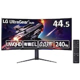  LG ゲーミングモニター UltraGear 45GR95QE-B 44.5インチ 有機EL 800R曲面型21:9ウルトラワイド UWQHD(3440×1440)@240Hz / アンチグレア / 応答速度0.03ms(GTG) / DCI-P3 98.5% / G-SYNC Compatible、Freesync Premium/HDMI×2,DP