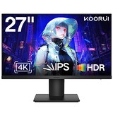  KOORUI モニター 27インチ4K ディスプレイ IPS非光沢 4k pcモニターHDR10/60Hz/アアイケア・ブルーライト軽減/スリムベゼルス/HDMI 2.0 X2/DisplayPort 1.4 X1/VESA対応/ピーカー非搭載 N07