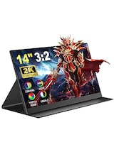  モバイルモニター CNBANAN 14インチ 2K解像度（2160x1440）モバイルディスプレイ 3:2画面比 光沢IPSパネル 100%sRGB広色域 60Hz リフレッシュレート 給電型ポータブルモニター HDRモード対応 超薄型 軽量544g スピーカー内蔵 マグネット保護カバー付き Type-C/標準HDMI接続可能 PS4/PS5/XBOX/Switch/PC/Macなど対応