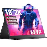  UPERFECT モバイルモニター 18インチ 2K 100%DCI-P3色域 144Hz ゲームモニター IPS液晶パネル 非光沢 モバイルディスプレイ FreeSync対応 ブルーライト機能 HDRモード対応 VESA対応 Type-C/標準HDMI 保護カバー付