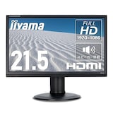  【整備済み品】 iiyama / 21.5型 / ワイド液晶モニター/ProLite B2280HS / フルHD/ノングレア（非光沢）/ スピーカー内蔵/高さ調整、スイベル、チルト、ピボット機能/VESA/映像入力:VGA、DVI、HDMI/HDMIケーブル付属/PC King