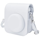  kinokoo instax mini 12ケース、Fujifilm チェキ INSTAX mini 12 カメラケース スナップで開閉 チェキケース ショルダーストラップ付(ホワイト)